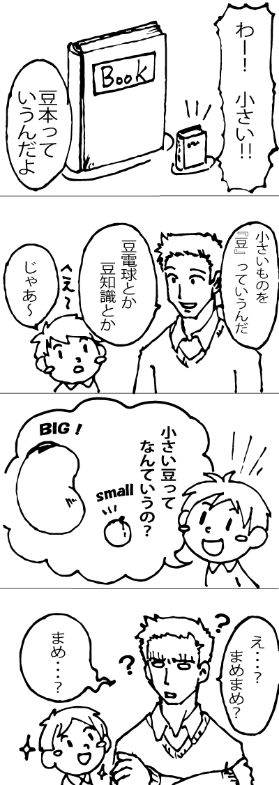 豆本の4コマまんが 豆本の4コマまんが