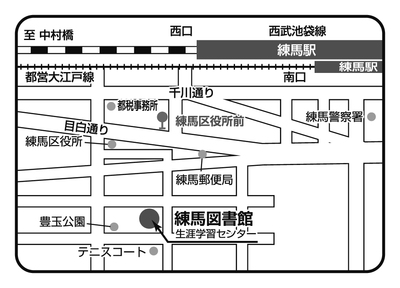 練馬図書館の地図