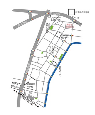 高野台受取窓口の地図