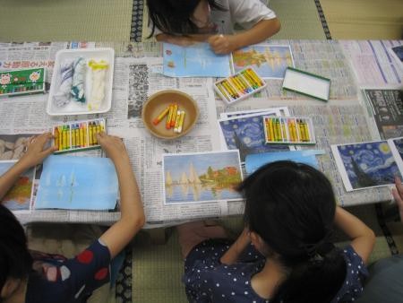 模写をする様子